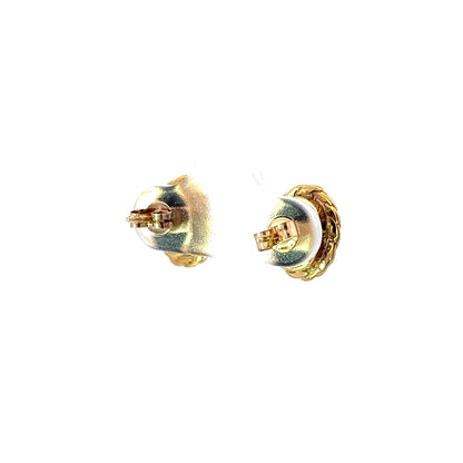 9Ct Yellow Gold Opal Stud Earrings