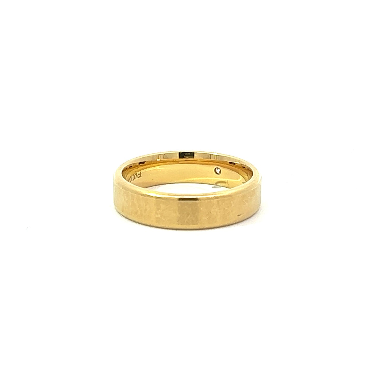 18Ct Yellow Gold Men's Diamond Band Ring