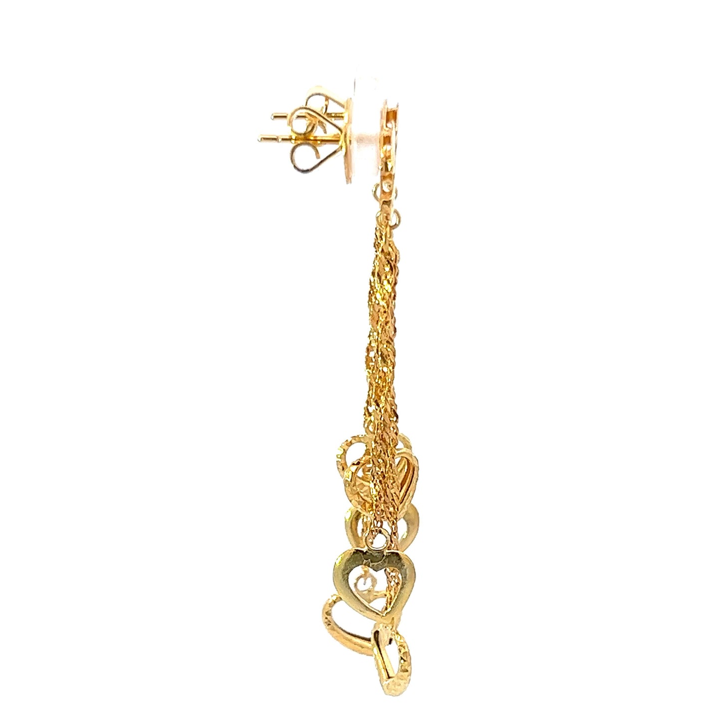 18Ct Yellow Gold Chanel Style Chandelier Earrings