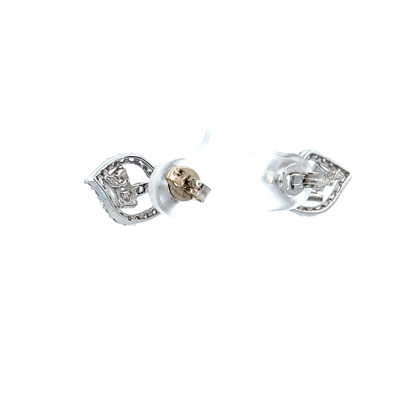 18Ct White Gold CZ Stud Earrings