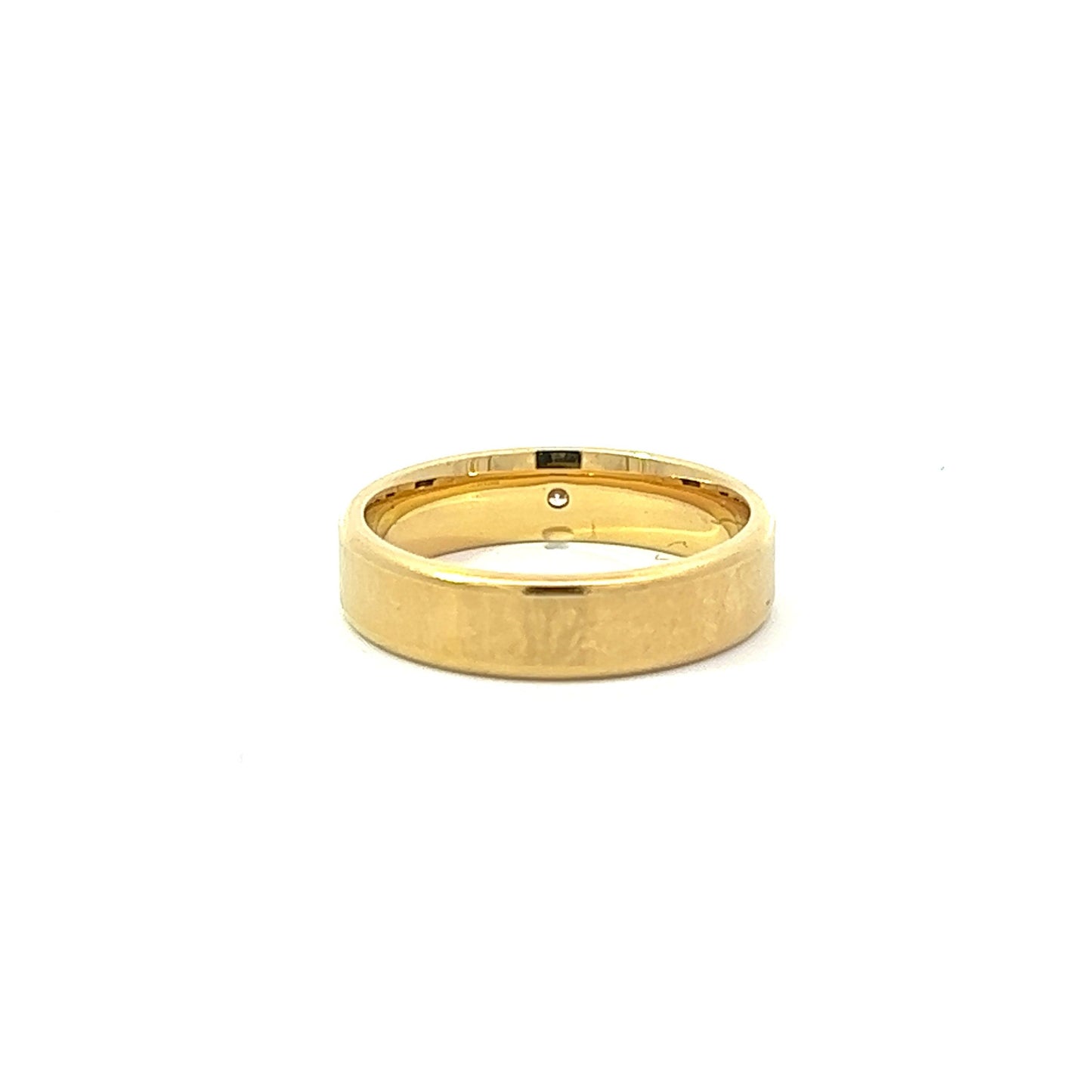 18Ct Yellow Gold Men's Diamond Band Ring