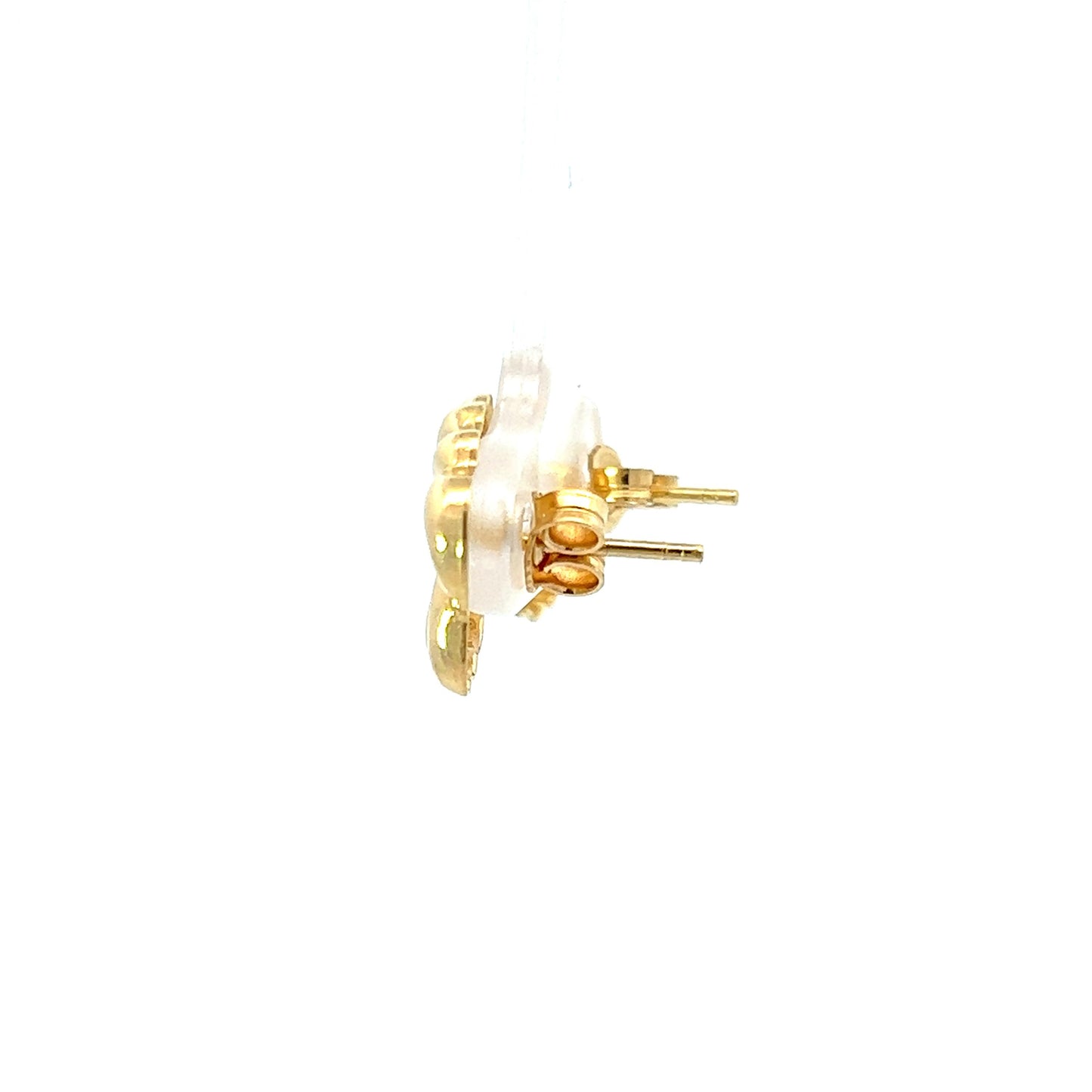 18Ct Yellow Gold Floral Stud Earrings