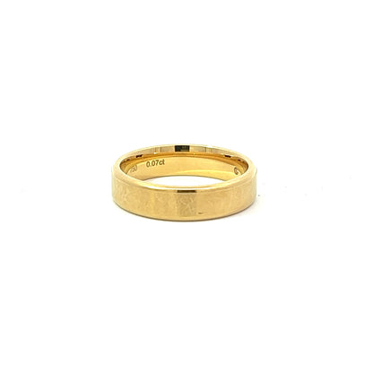 18Ct Yellow Gold Men's Diamond Band Ring