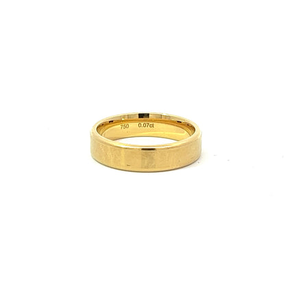 18Ct Yellow Gold Men's Diamond Band Ring