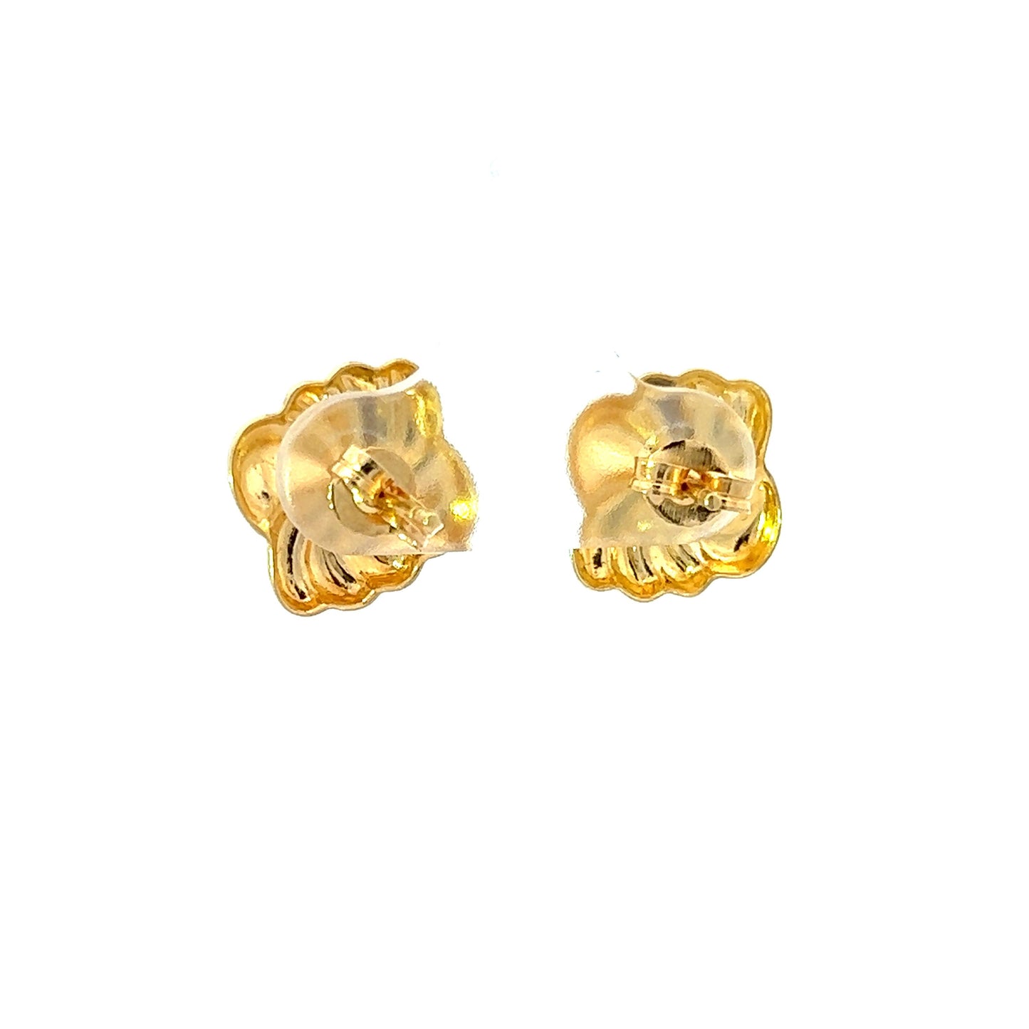 18Ct Yellow Gold Floral Stud Earrings